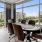 a room with a table and chairs