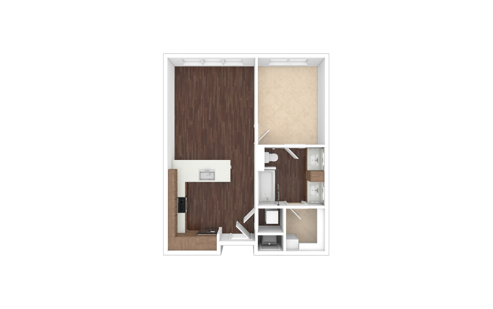 3D Unfurnished Floorplan -  A0