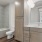 a bathroom with a glass shower